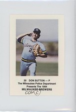 1984 Milwaukee Brewers Police Don Sutton #20 HOF 3d5