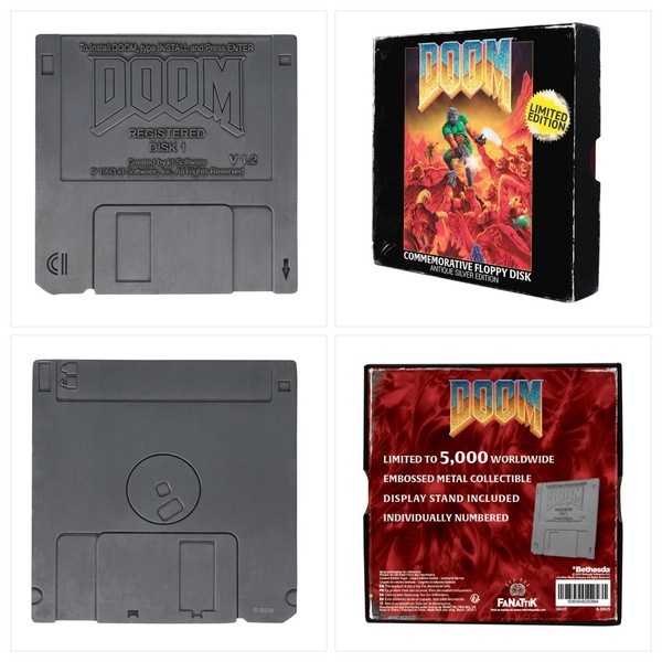 Doom Commemorative Floppy Disk 1:1 Replica Limited Edition 5000 Fanattik 1993-image