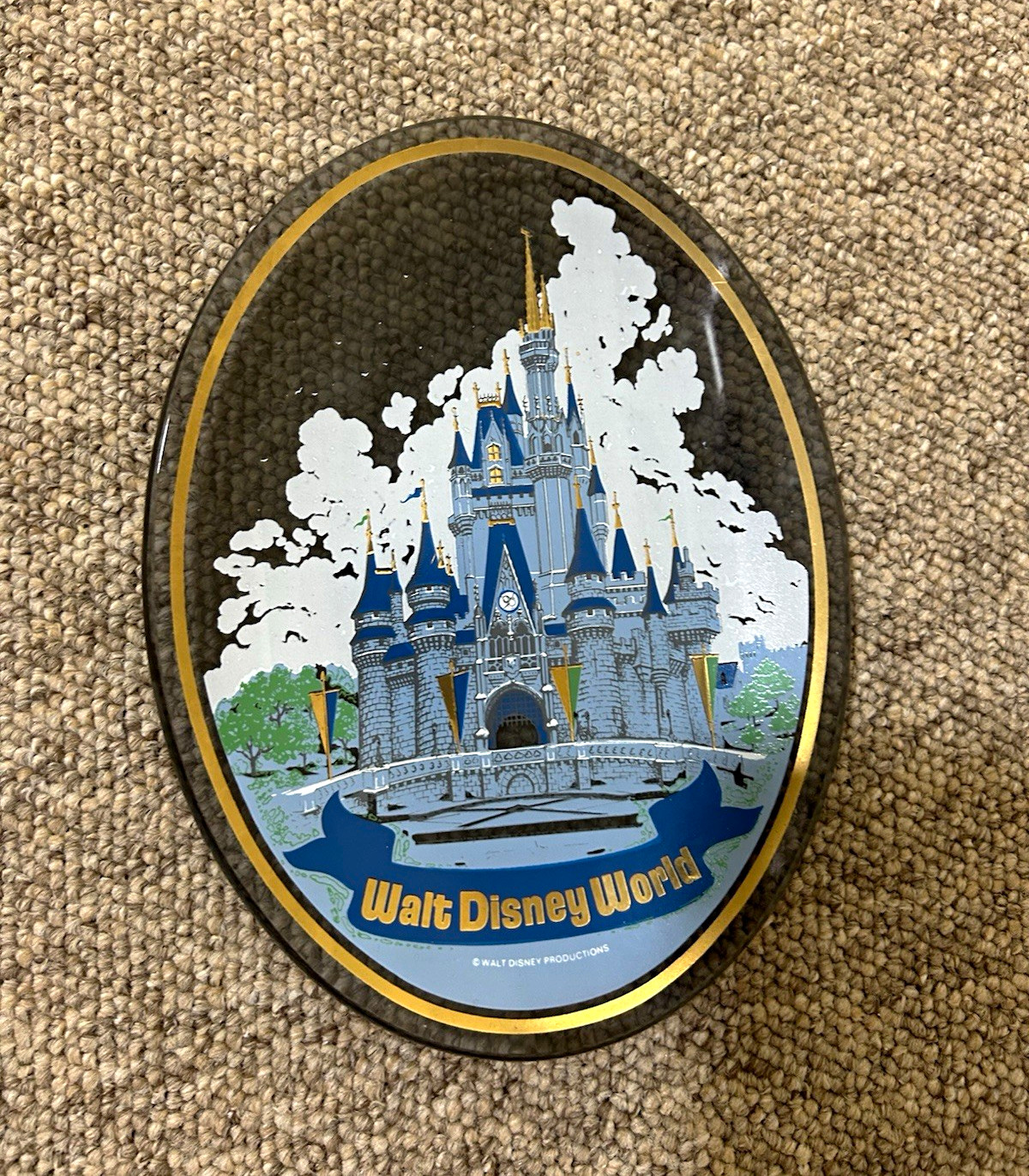 Vintage Walt Disney World Cinderella Castle Decorative Plate Contemporary RARE