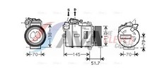 Kompressor Klimaanlage AVA Clever Choice BWAK329 für BMW 12V 5er E60 Touring E61