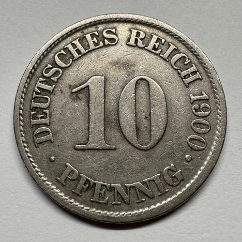 1900 Germany 10 Pfennig - A - Coin #C-031