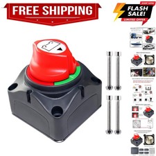 Battery Disconnect Switch Master, 12V-48V Waterproof Power Isolator On-Off Ki...