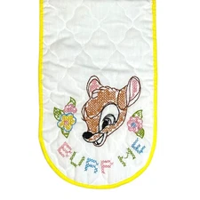 Vintage Burp Cloth Unisex Cross Stitch Bambi Deer Burp Me Paragon Needlecraft