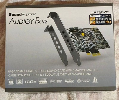 Creative Sound Blaster Audigy Fx V2 PCIe 5.1 Hi-Res Soundkarte Neu...