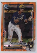 2021 Bowman Sapphire Edition Orange Refractor 23/75 Freddy Zamora #BCP-2 pv7