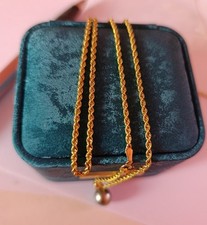 Kette mit Anhänger GelbGold 14k 585 Echt Gold 46cm 3,32gramm