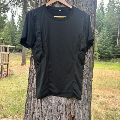 Men Tactical Concealed Carry Shirt Short Sleeve Hidden Holster Pockets