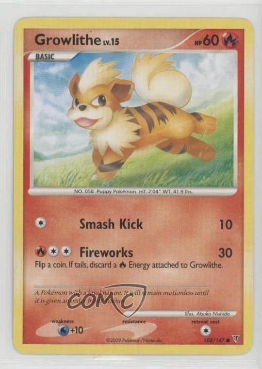 Pokémon Platine 2009   Vainqueurs Suprêmes Growlithe #108 07u9