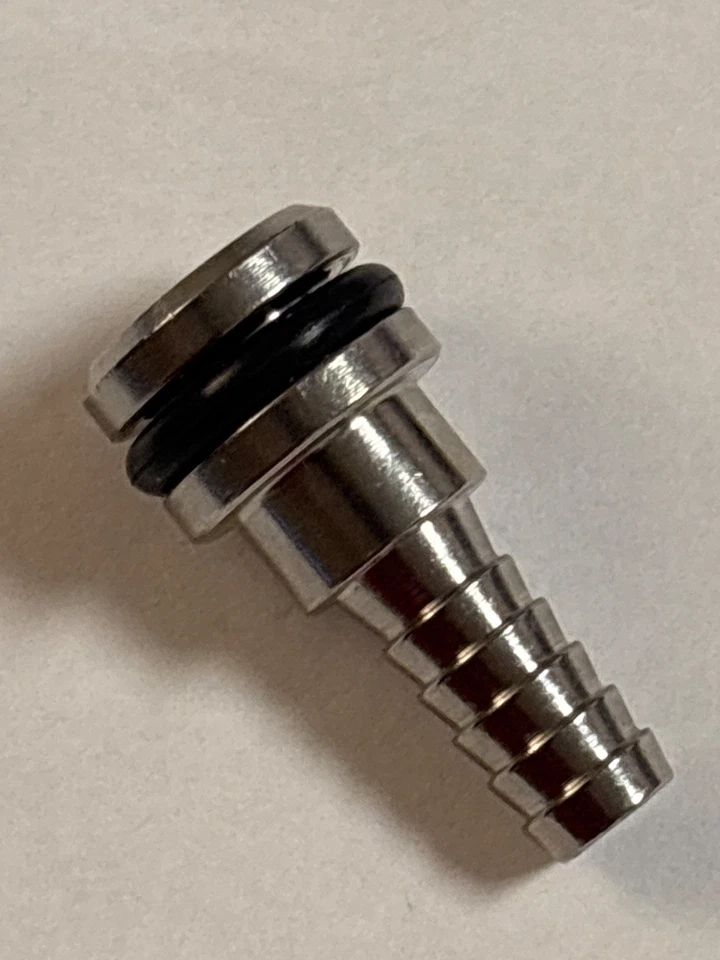 Flojet Syrup Out 1/4" Barbed Stainless Steel Fitting Brand New