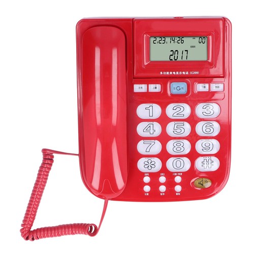 Przewodowy telefon stacjonarny Przewodowy telefon stacjonarny z dużym dzwonkiem Świecący Charact CB - Zdjęcie 18 z 22