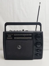 Soundesign 4 Band LCD Alarm Clock Radio w/ Battery Backup Model 2448BLK 