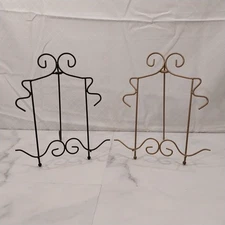 Pair of decorative metal display stands