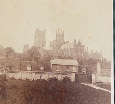 Antique CDV Photo Ely Cathedral Exterior- Titterton, Ely, England Photograph