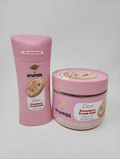 Dove x Crumbl Strawberry Crumb Cake Body Scrub & Deodorant Limited Edition