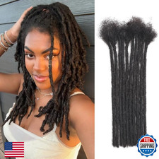 Dreadlock Extensions Human Hair 10-100 Strands 100 Full Handmade Permanent Loc