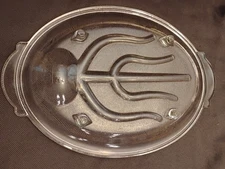 vtg footed glass glasbake tree of life meat platter