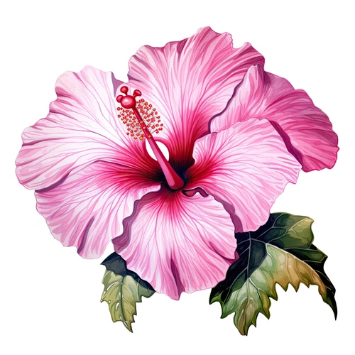 Hibiscus Flower Floral Self Adhesive Vinyl Sticker
