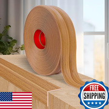 Flexible Wall Corner Protector Molding Trim, Peel  Stick, Light Brown Wood Grai