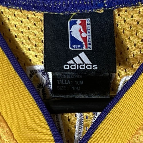 Lakers Kobe Bryant Noche Latina Trikot Adidas Stitch Junior 10M +2 Länge Gold - Bild 3 von 9