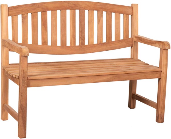 Gartenbank Holzbank Teakbank Bradford 120Cm 2-Sitzer Sitzbank Wetterfest Bank-image