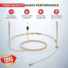 Pyle Double Over-Ear Microphone Headset - Professional Hands-Free Omnidirecti...