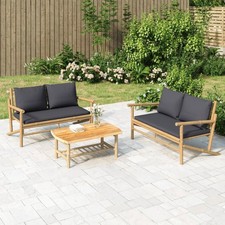 Salon de Jardin Mobilier de Patio Meuble de Terrasse Extérieur Bambou vidaXL