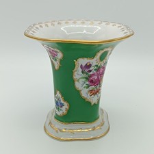 Potschappel Dresden Trichtervase mit feinster Blumenmalerei
