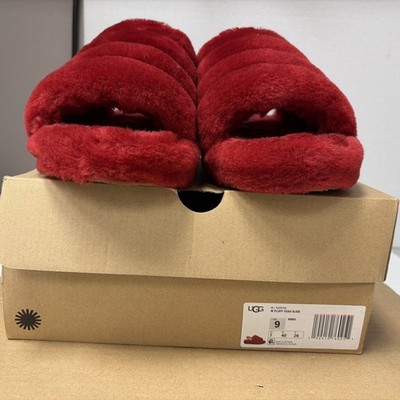 Ugg Fluff Yeah Slide Red Women s 9