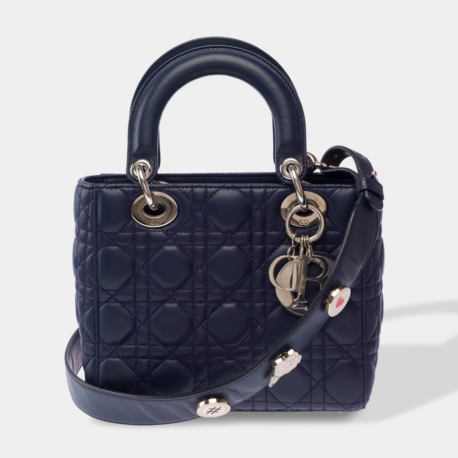 Dior Lady Dior Shoulder Bag Navy Women Blue One Size