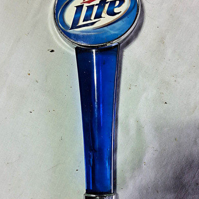 Miller Lite Blue Beer Tap Handle Knob Breweriana Draft Faucet Handle