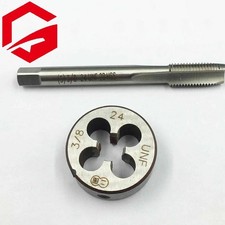 3/8"-24UNF Tap and Die Set HSS Machine Thread Tap + Round Thread Die Right Hand