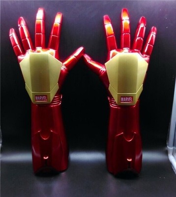US！1/1 Iron Man Laser Armor Arm LED Light Gloves Prop Hand A Pair Cosplay gift