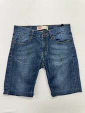 Levi Strauss Boys Blue Denim Shorts Size 14 Regular Fit EUC
