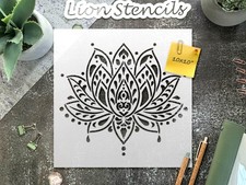 Sacred Lotus Flower Home Decor Stencil for Artistic Expression - StencilAir