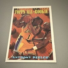 Topps 1993-94 All-Rookie Anthony Peeler #176 Los Angeles Lakers Basketball Card. rookie card picture