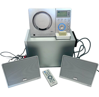 TEAC MC-DX220i-S Ultra Dünnes Micro Hi-Fi System Silber Mit Subwoofer