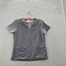 FIGS Women Scrub Top M Gray Casma PO 4010 Short Sleeve