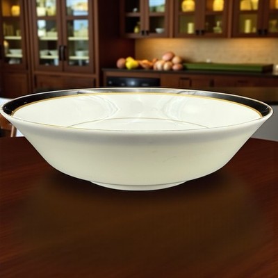 Tiffany & Co. TIFFANY Newport Black Bone China 8 1/4'' Round Vegetable Bowl