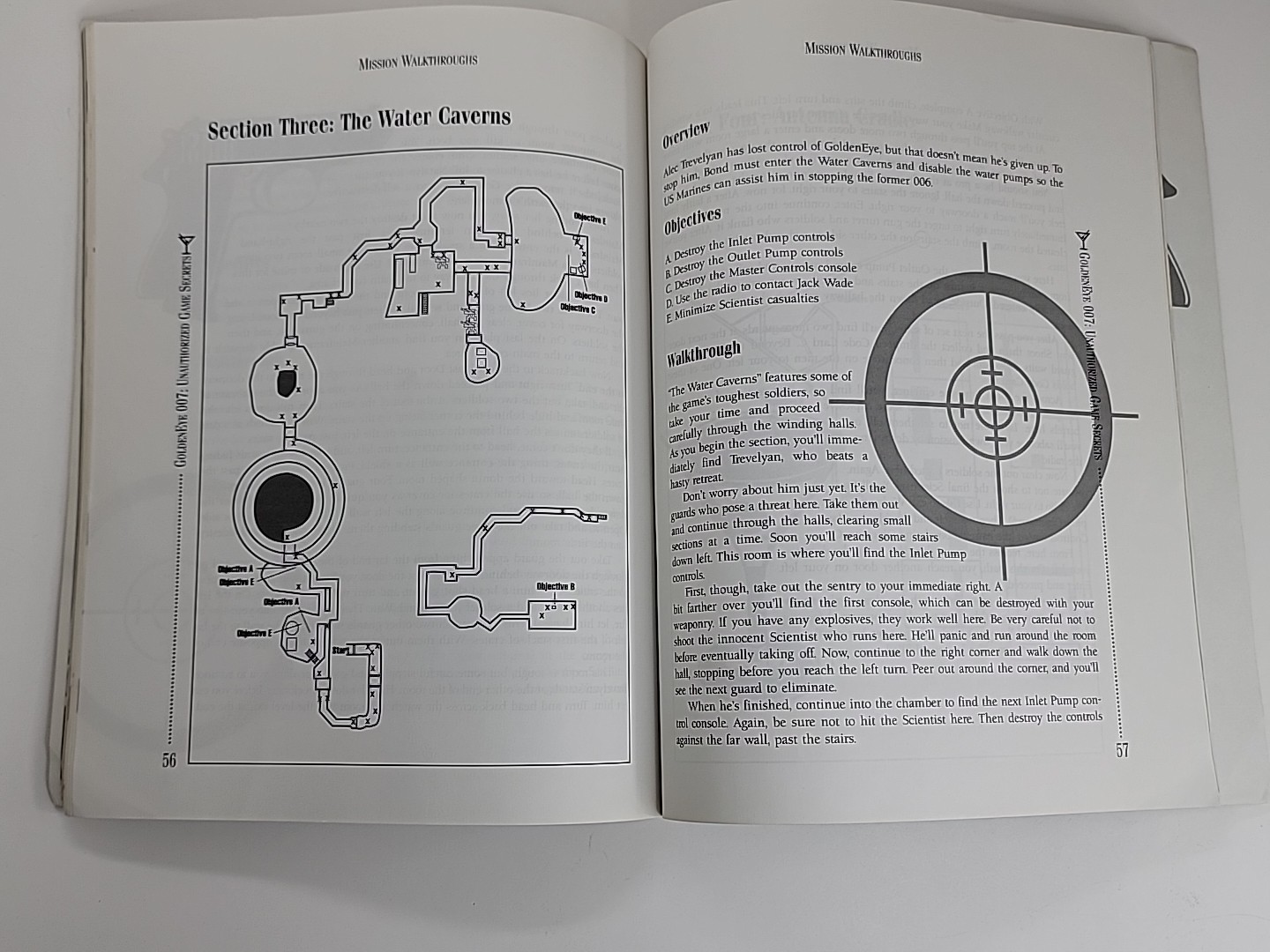 1997 Prima GoldenEye 007 Game Secrets book Strategy Guide walkthrough maps