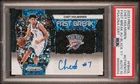 2023-24 Panini Prizm Fast Break Chet Holmgren Black # 1/1 Auto SSP Thunder PSA