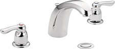 Moen 4945 Chateau Two-Handle Low Arc Centerset Bathroom Faucet in Chrome