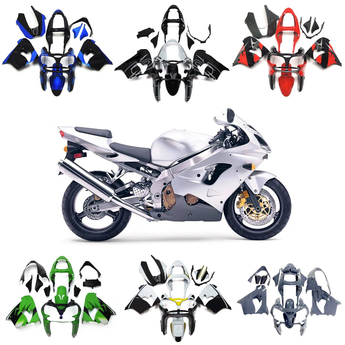 Full Bodywork For 2000 2001 Kawasaki Ninja ZX9R Fairings ABS Plastic Body Kits
