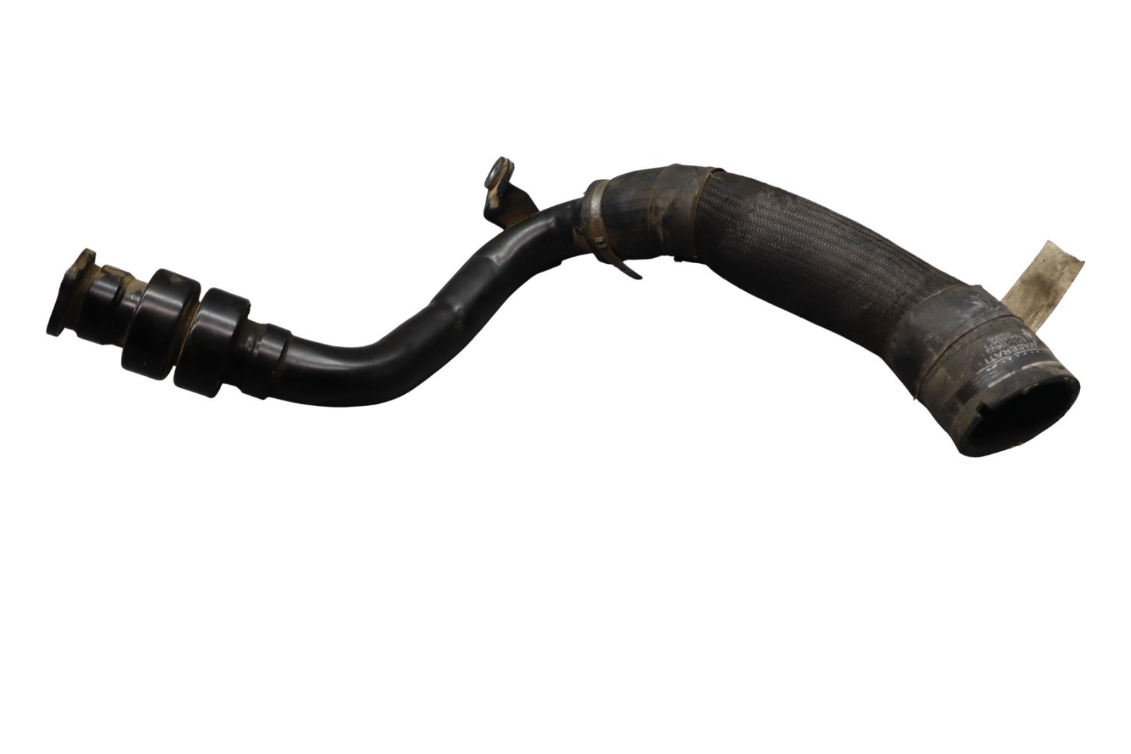 14-17 Maserati Ghibli Left Side Turbo Turbine Intercooler Hose Pipe Black Oem