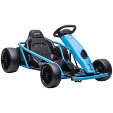 24V 8.1 MPH Electric Go Kart with Music, Horn Honking, Slow Start, Blue