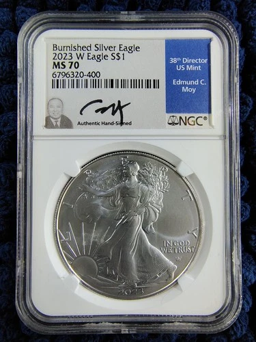 2023-W American Eagle Silver $1 - Burnished - West Point - NGC MS 70