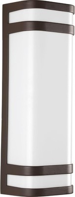 Progress Lighting Valera LED Architectural Bronze White Shade Lantern OUTDOOR