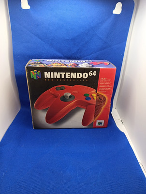 Offizieller N64 Red Game Controller - PAL - komplett - inklusive Box Protector 