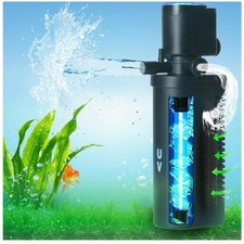 158 GPH Small Aquarium Filter with Algae Control  UV Sterilization