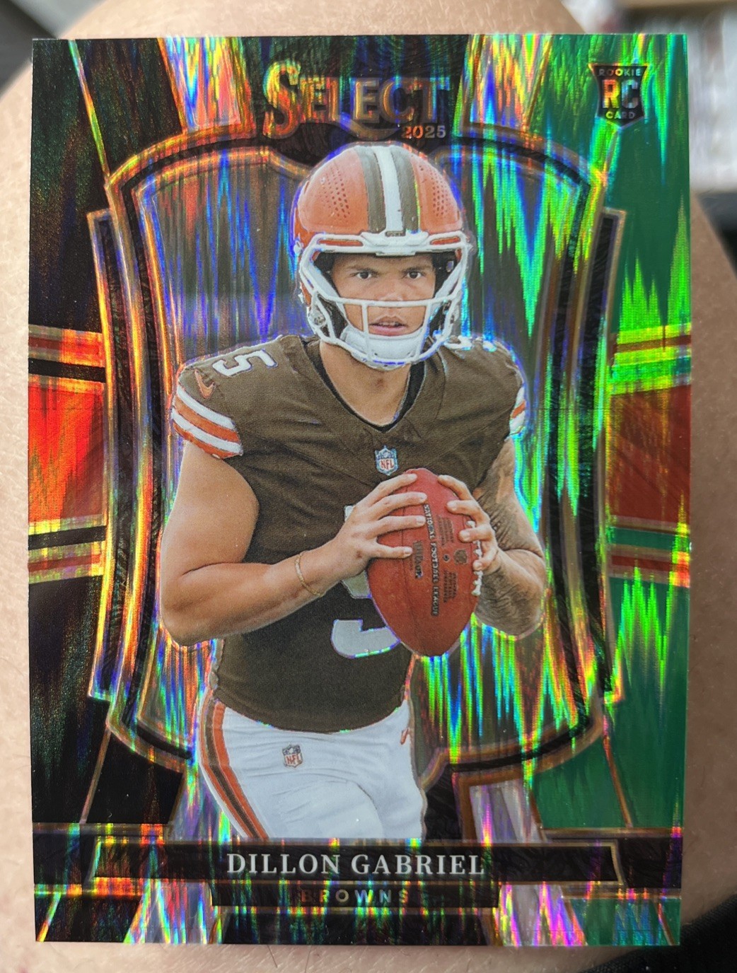 2025 Panini Select - Premier Level Dillon Gabriel #154 Black & Green Shock Prizm