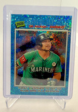2026 Topps Heritage Cal Raleigh 2025 Record Breaker #231 Chrome Blue Sparkle
